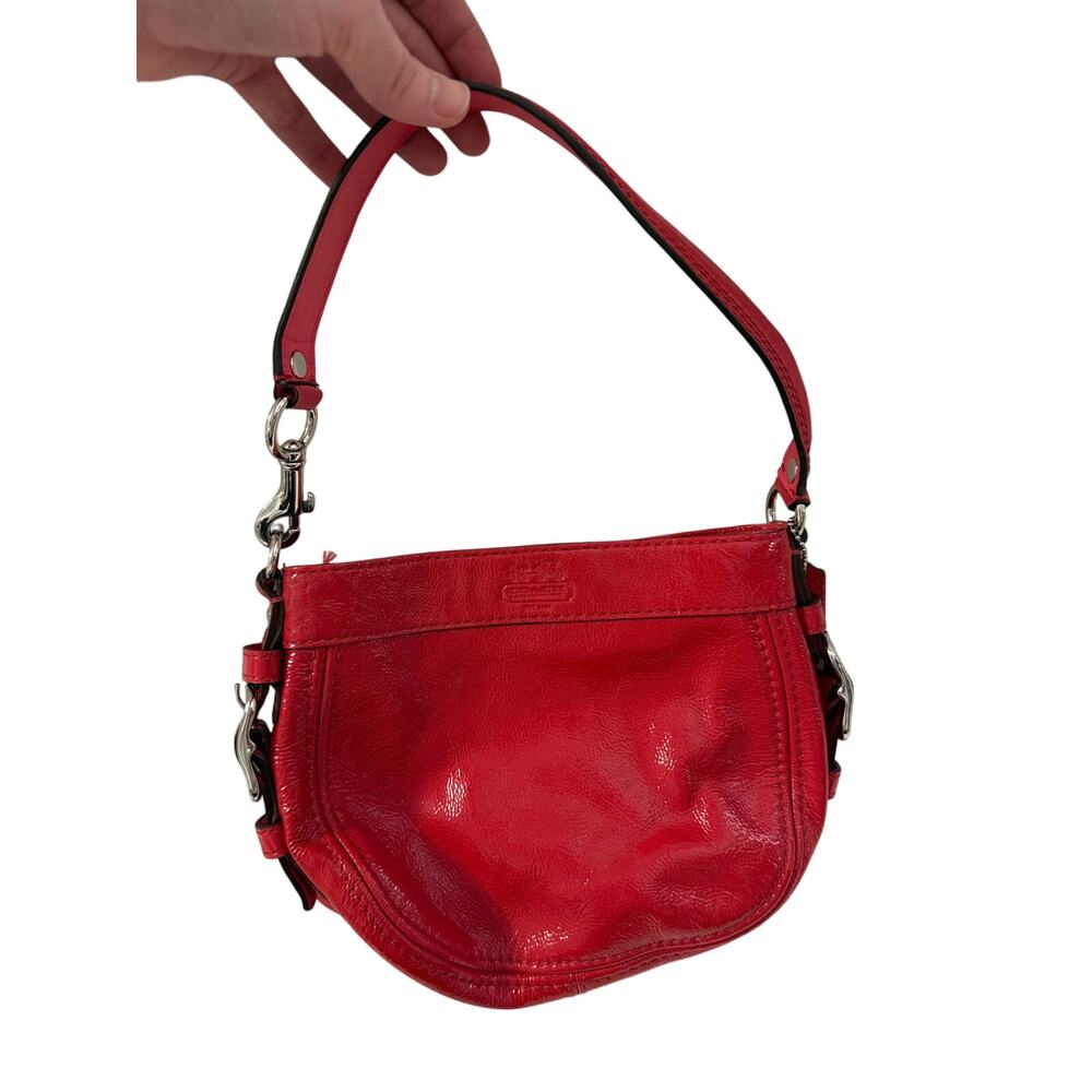 Coach Red Patent Leather Shoulder Bag GS